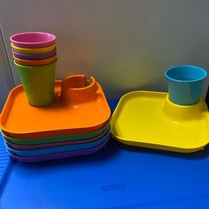 Colorful Plastic Dinnerware Set
